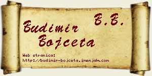 Budimir Bojčeta vizit kartica